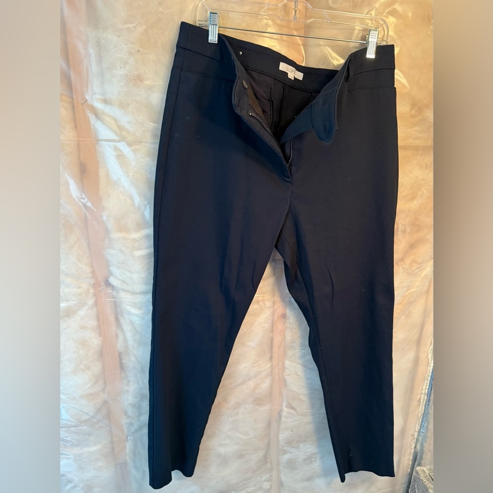 LOFT Navy Sutton Skinny Pants